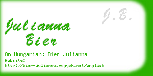 julianna bier business card